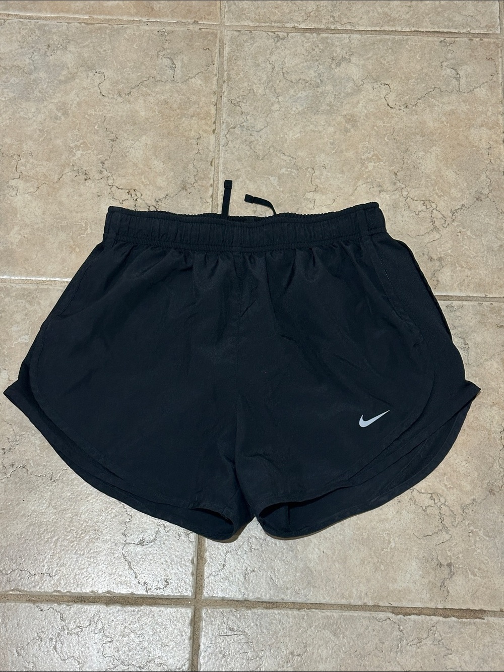 Nike Women’s Black Athletic Running Shorts with Reflective Swoosh